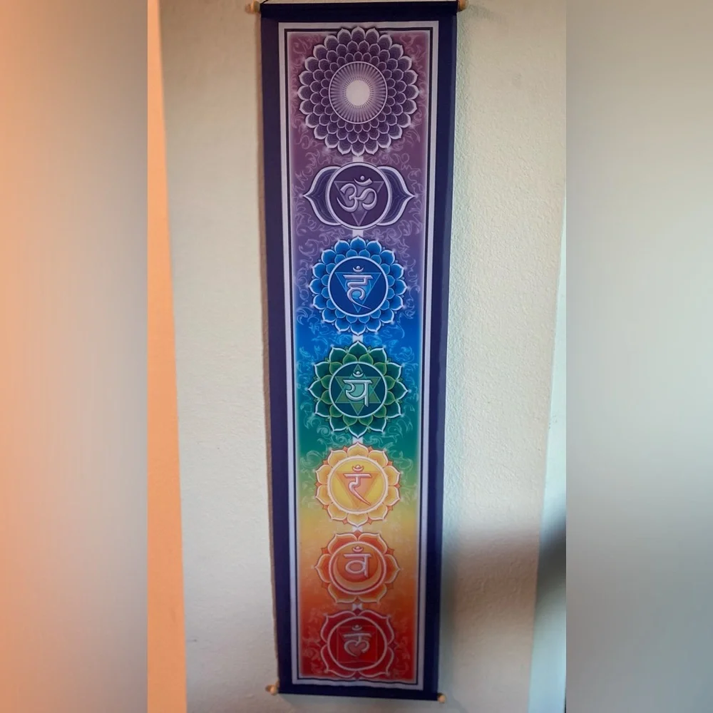 LARGE 48” Chakra Wall Art with Multicolor Design
